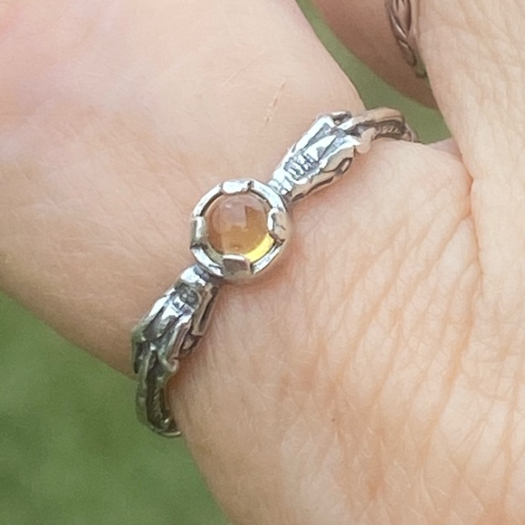 Celtic Dragon Ring .925 Sterling Silver w/ genuine citrine sz 9 medieval dragon - Picture 11 of 16